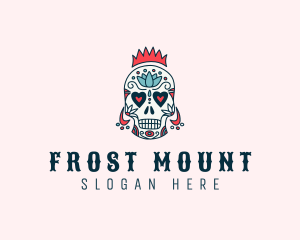 Festive Skull Crown  logo design