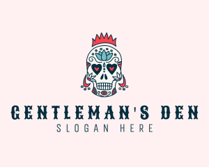 Festive Skull Crown  logo design