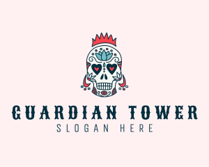 Festive Skull Crown  logo design