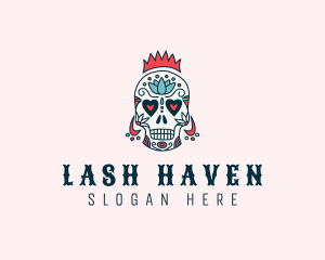 Festive Skull Crown  logo design