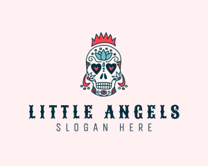 Festive Skull Crown  logo design