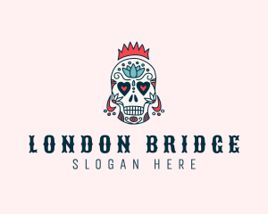 Festive Skull Crown  logo design