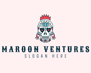 Festive Skull Crown  logo design