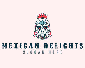Mexico - Festive Skull King logo design