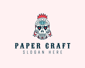 Festive Skull Crown  logo design