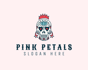 Festive Skull Crown  logo design