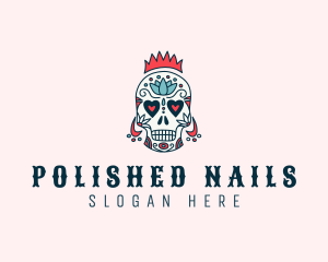 Festive Skull Crown  logo design