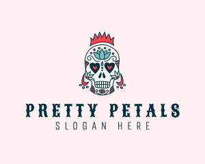 Festive Skull Crown  logo design