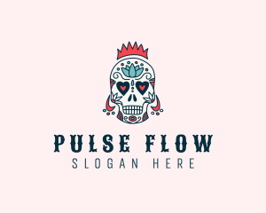 Festive Skull Crown  logo design