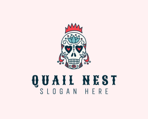 Festive Skull Crown  logo design