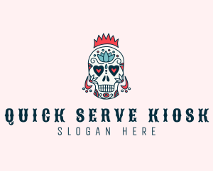 Festive Skull Crown  logo design