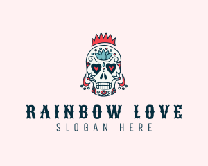 Festive Skull Crown  logo design