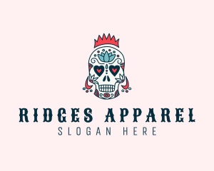 Festive Skull Crown  logo design