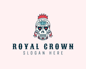 King - Festive Skull King logo design