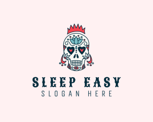 Festive Skull Crown  logo design