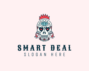 Festive Skull Crown  logo design