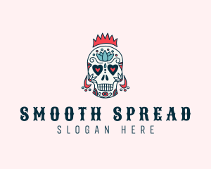 Festive Skull Crown  logo design