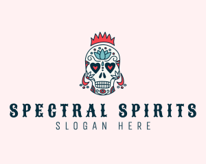 Festive Skull Crown  logo design