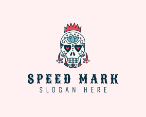 Festive Skull Crown  logo design