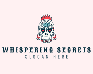 Festive Skull Crown  logo design