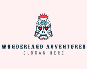 Festive Skull Crown  logo design