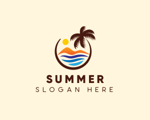 Beach Mountain Travel logo design