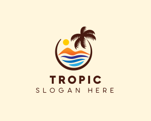 Beach Mountain Travel logo design