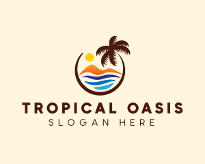 Paradise - Beach Mountain Travel logo design