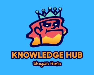 Arcade - Colorful Angry King Doodle logo design