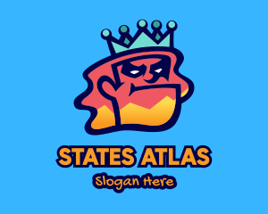 Colorful Angry King Doodle  logo design