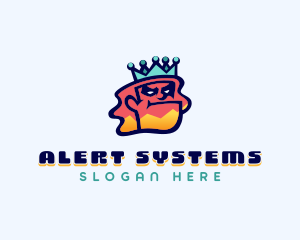 Colorful Angry King Doodle  logo design