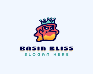 Colorful Angry King Doodle  logo design