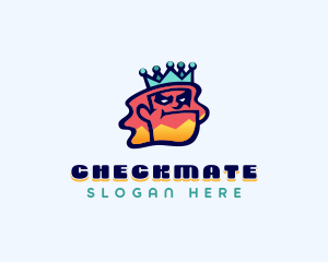 Colorful Angry King Doodle  logo design