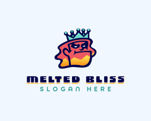 Colorful Angry King Doodle  logo design