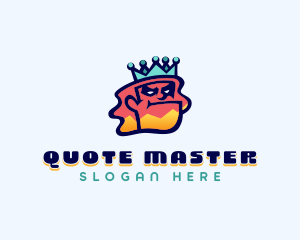 Colorful Angry King Doodle  logo design