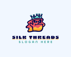 Colorful Angry King Doodle  logo design