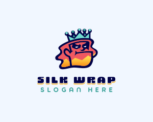 Colorful Angry King Doodle  logo design