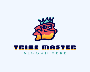 Colorful Angry King Doodle  logo design