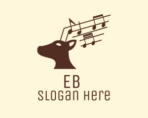 General - Musical Deer Animal logo design