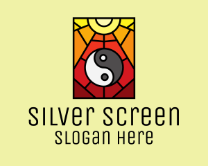 Stained Glass Yin Yang Logo