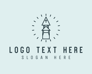 Cathedral - Holy Church Tower logo design