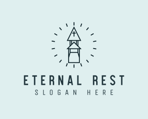 Cemetery - Holy Church Tower logo design