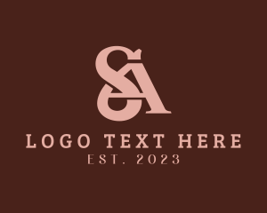 Company - Antique Fashion Business Letter SA logo design