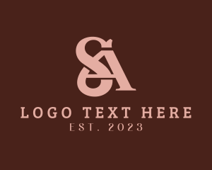 Monogram - Antique Fashion Business Letter SA logo design