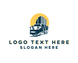 Haulage - City Tower Mover Truck logo design