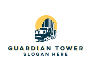 City Tower Mover Truck logo design