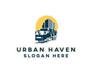 City Tower Mover Truck logo design