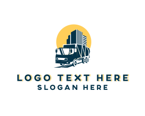 Heavy Duty - City Tower Mover Truck logo design