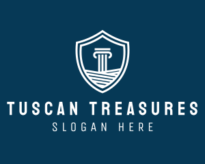 Tuscan - Shield Pillar Finance logo design