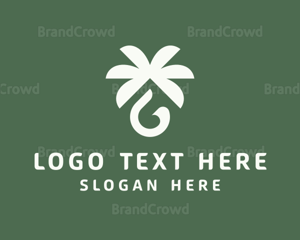 Palm Tree Oil Letter G Logo